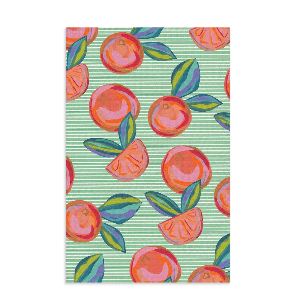 Spring Oranges Tea Towel|Jessica Reynolds Art